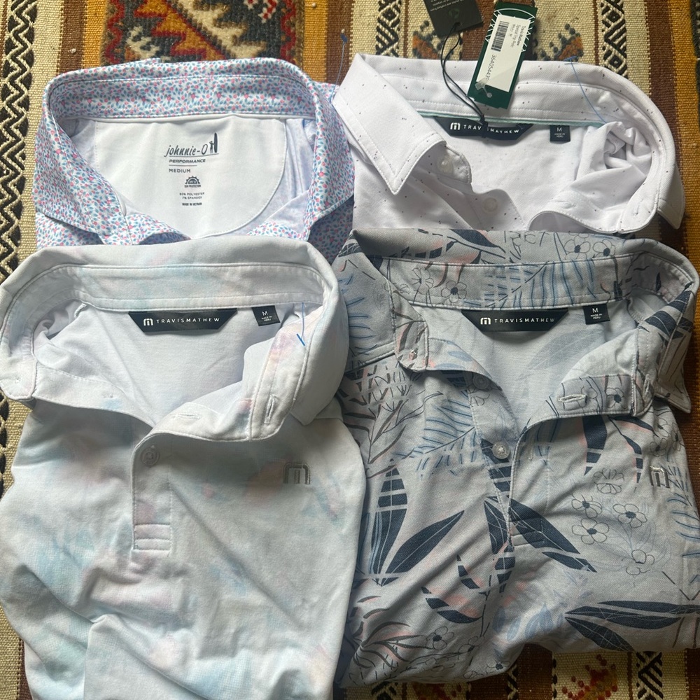 4 Performance Golf Shirts Travis Mathew and Johnnie-O